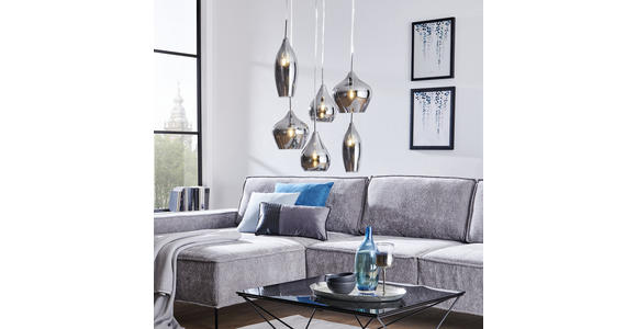 HÄNGELEUCHTE 60/30-135 cm - Grau, Design, Glas/Metall (60/30-135cm) - Dieter Knoll