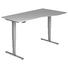 SCHREIBTISCH - Silberfarben/Grau, KONVENTIONELL, Holzwerkstoff/Metall (180/63,5-128,5/80/100cm) SCHREIBTISCH - Silberfarben/Grau, KONVENTIONELL, Holzwerkstoff/Metall (180/63,5-128,5/80/100cm)