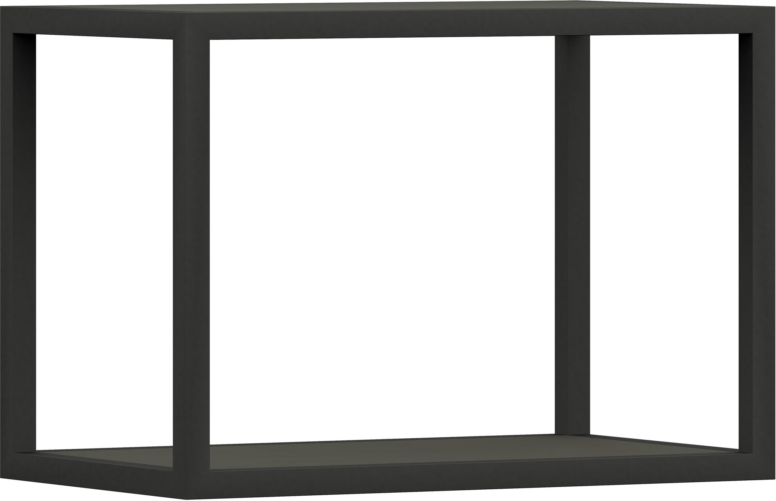 WANDREGAL Anthrazit, Graphitfarben  - Anthrazit/Graphitfarben, Design, Holzwerkstoff/Metall (50/35,2/29cm) - Cantus