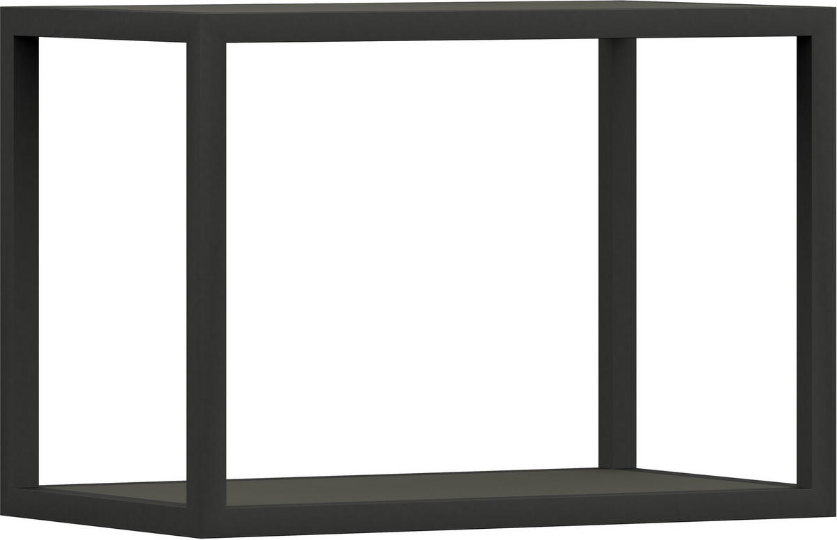 WANDREGAL 50/35,2/29 cm  - Anthrazit/Graphitfarben, Design, Holzwerkstoff/Metall (50/35,2/29cm) - Cantus