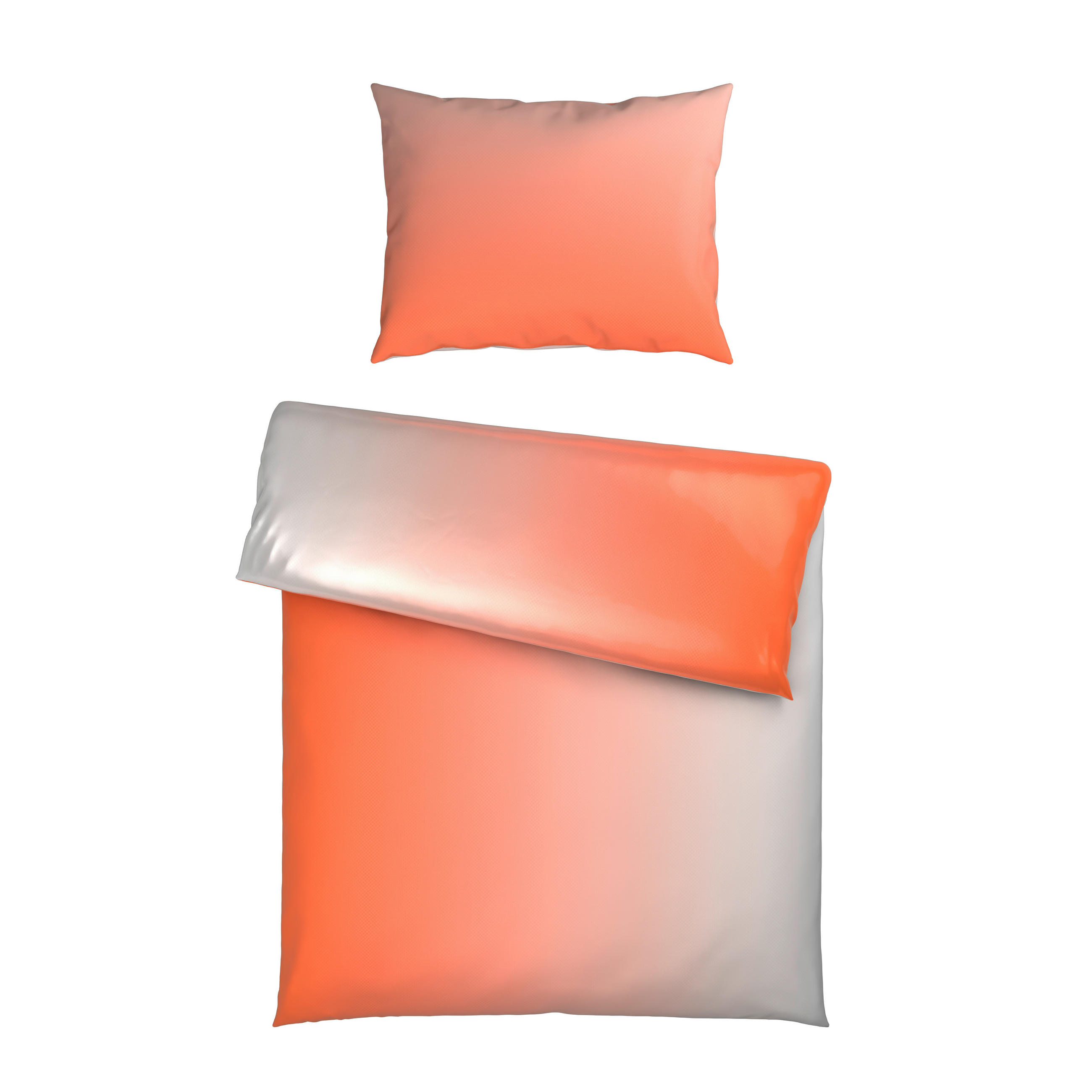 BETTWÄSCHE KALIO Satin 140/200 cm  - Terracotta/Weiß, KONVENTIONELL, Textil (140/200cm) - Esposa