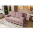 SCHLAFSOFA  in Mikrofaser Rosa  - Schwarz/Rosa, KONVENTIONELL, Kunststoff/Textil (212/93/90cm) - Carryhome