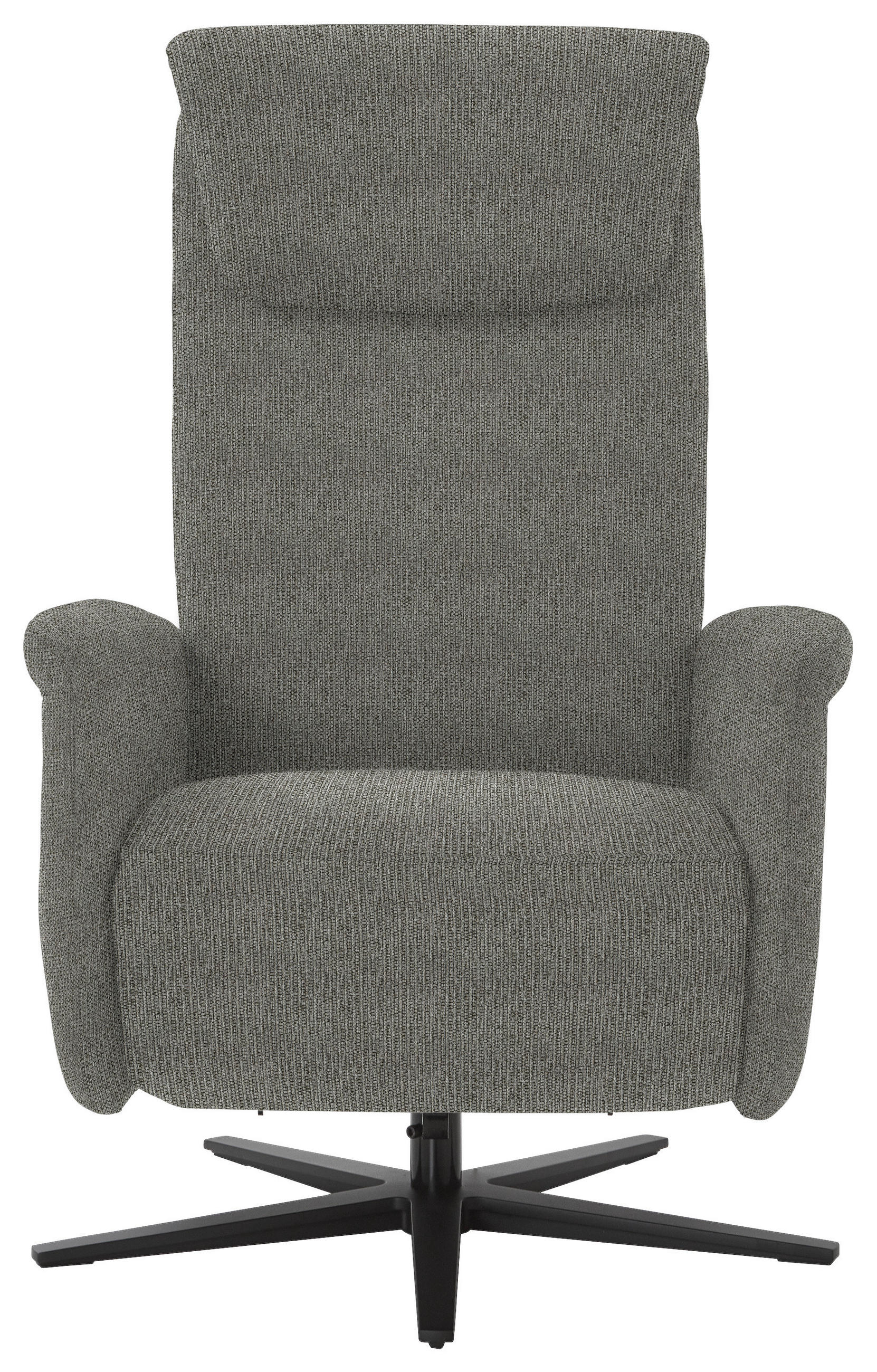 RELAXSESSEL in Textil Graubraun  - Graubraun/Schwarz, Design, Textil/Metall (77/115/89cm) - Pure Home Comfort