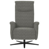 RELAXSESSEL in Textil Graubraun  - Graubraun/Schwarz, Design, Textil/Metall (77/115/89cm) - Pure Home Comfort