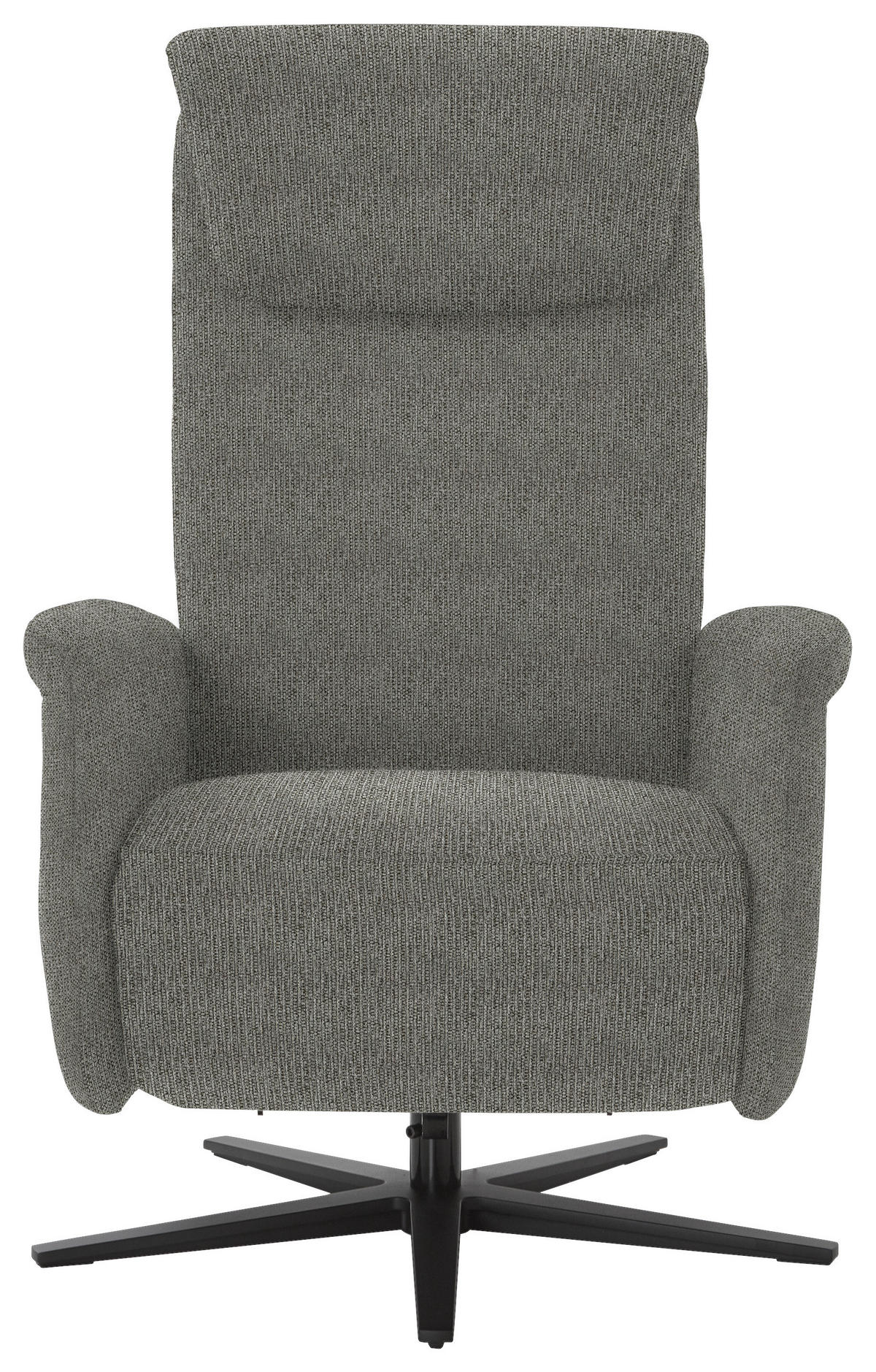 RELAXSESSEL in Textil Graubraun  - Graubraun/Schwarz, Design, Textil/Metall (77/115/89cm) - Pure Home Comfort