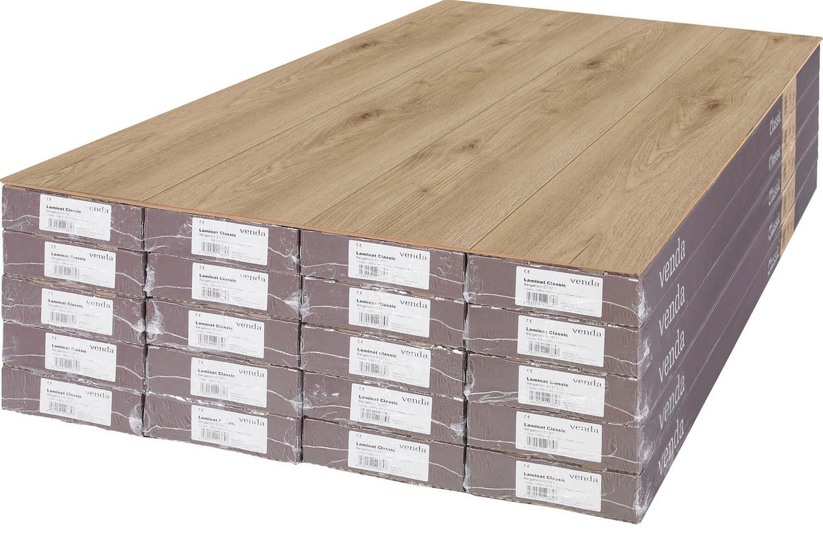 LAMINATBODEN Eiche Montafon Venda Atlas  per  m² - Eichefarben, KONVENTIONELL, Holzwerkstoff (138/24,4/0,8cm) - Venda