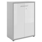 KOMMODE Texas  in  - Hellgrau/Alufarben, MODERN, Glas/Holzwerkstoff (78,1/110/40cm) - Novel