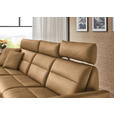 ECKSOFA in Echtleder Honig  169/298 cm  - Schwarz/Honig, Design, Leder/Metall (169/298cm) - Dieter Knoll