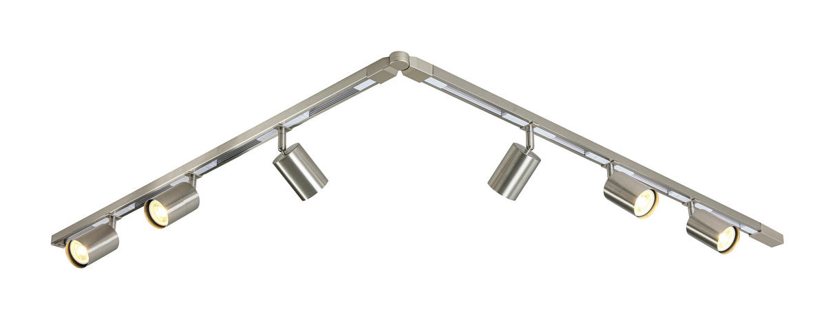 SCHIENENSYSTEM 210/5,5/14 cm  - Nickelfarben, Trend, Kunststoff/Metall (210/5,5/14cm) - Collett's Monde