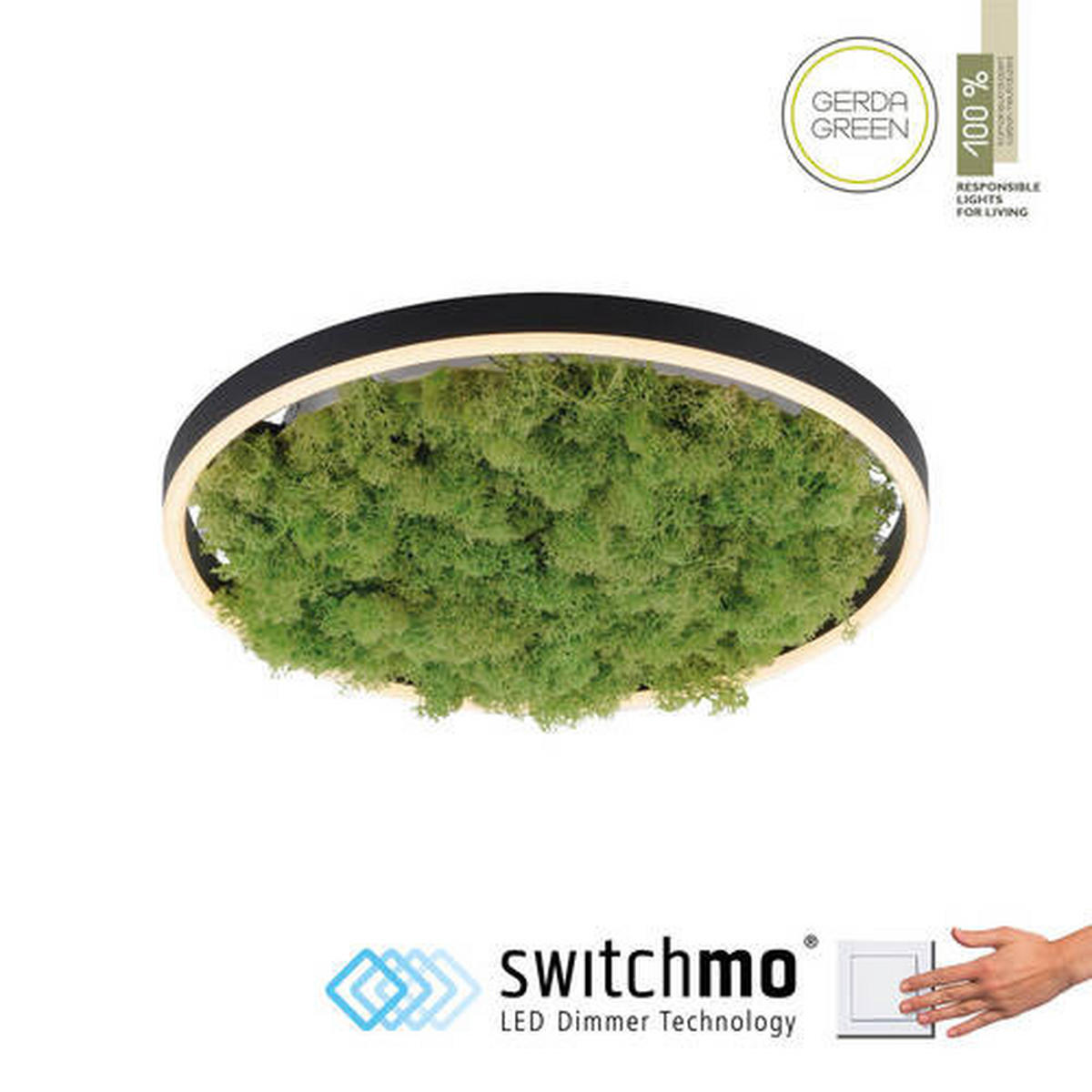 LED-DECKENLEUCHTE Ritus 39,3/39,3/5,3 cm   - Naturfarben, Natur, Naturmaterialien/Kunststoff (39,3/39,3/5,3cm)