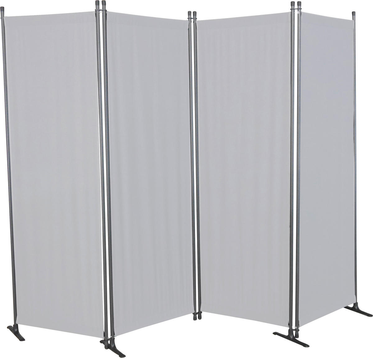 SICHTSCHUTZ - Hellgrau/Grau, Basics, Textil/Metall (220/165/25,2cm) - Boxxx