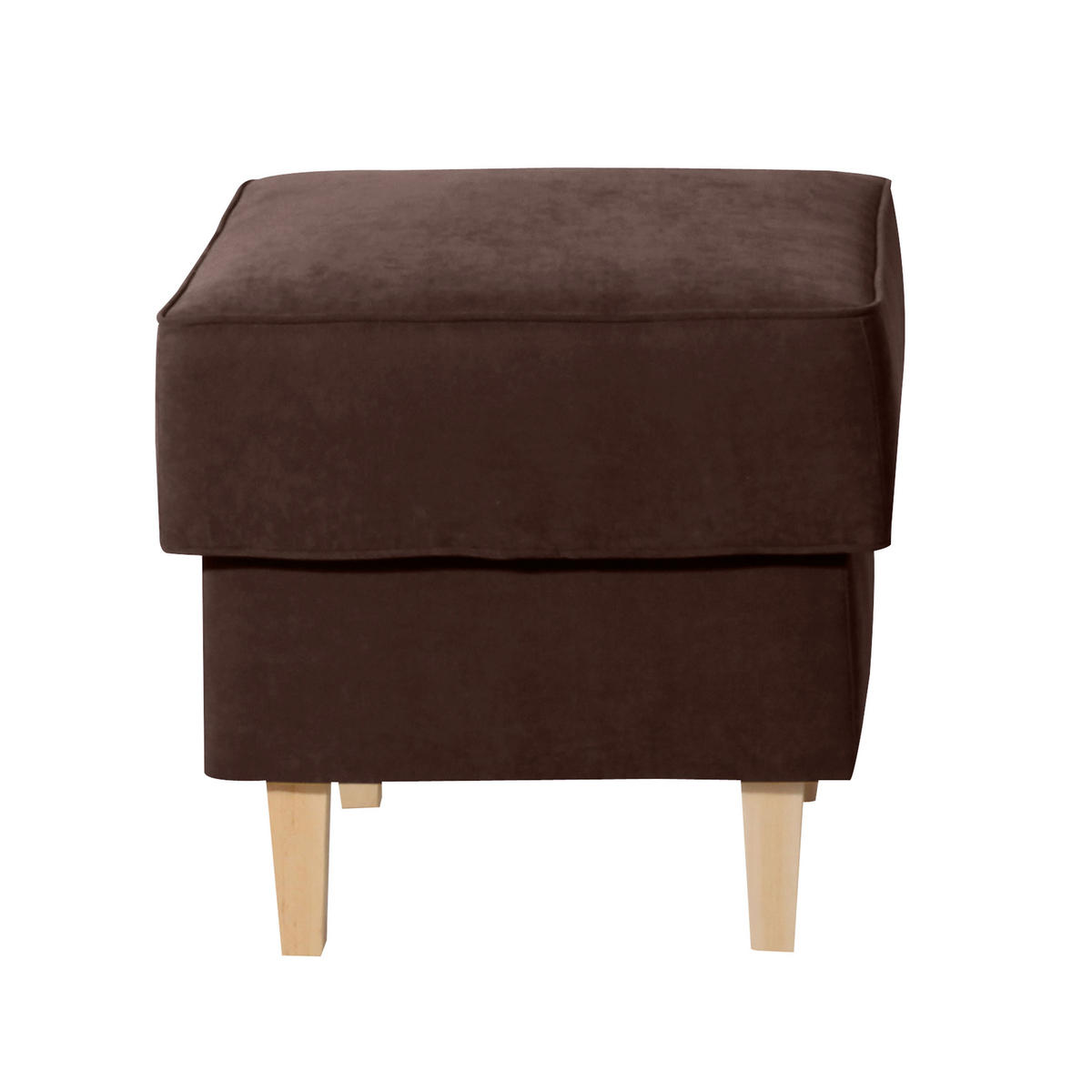 HOCKER in Textil Braun  - Buchefarben/Braun, Design, Holz/Textil (53/45/53cm) - Max Winzer