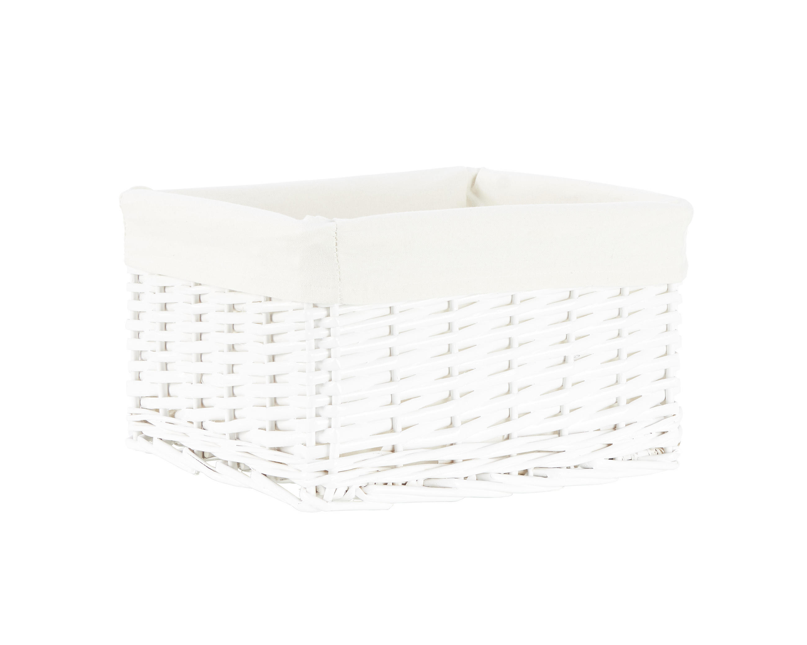 REGALKORB 31/27/18 cm   - Weiß, LIFESTYLE, Holz/Textil (31/27/18cm) - Landscape