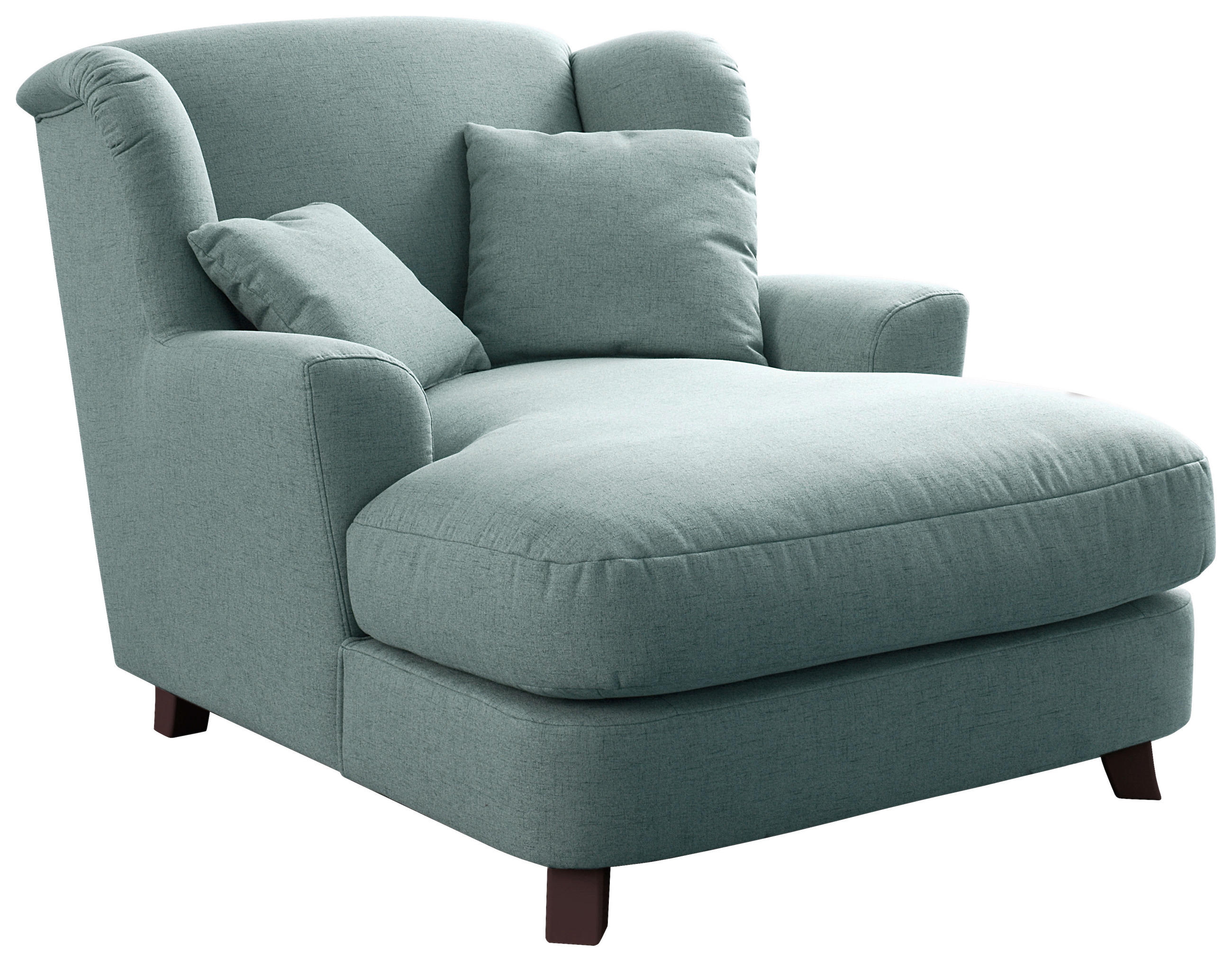 XXL-SESSEL - Blau/Dunkelbraun, MODERN, Textil (109/104/145cm) - Sit & More