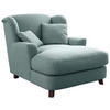 XXL-SESSEL - Blau/Dunkelbraun, MODERN, Textil (109/104/145cm) - Sit & More