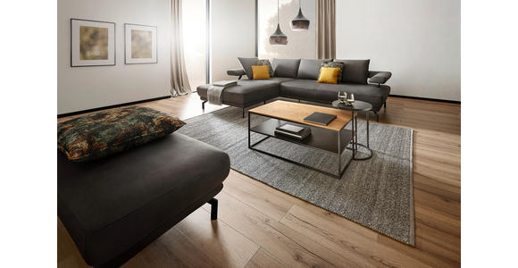 COUCHTISCH in Holz, Metall 100/60/41,5 cm - Eichefarben/Schwarz, Design, Holz/Metall (100/60/41,5cm) - Johann Jakob