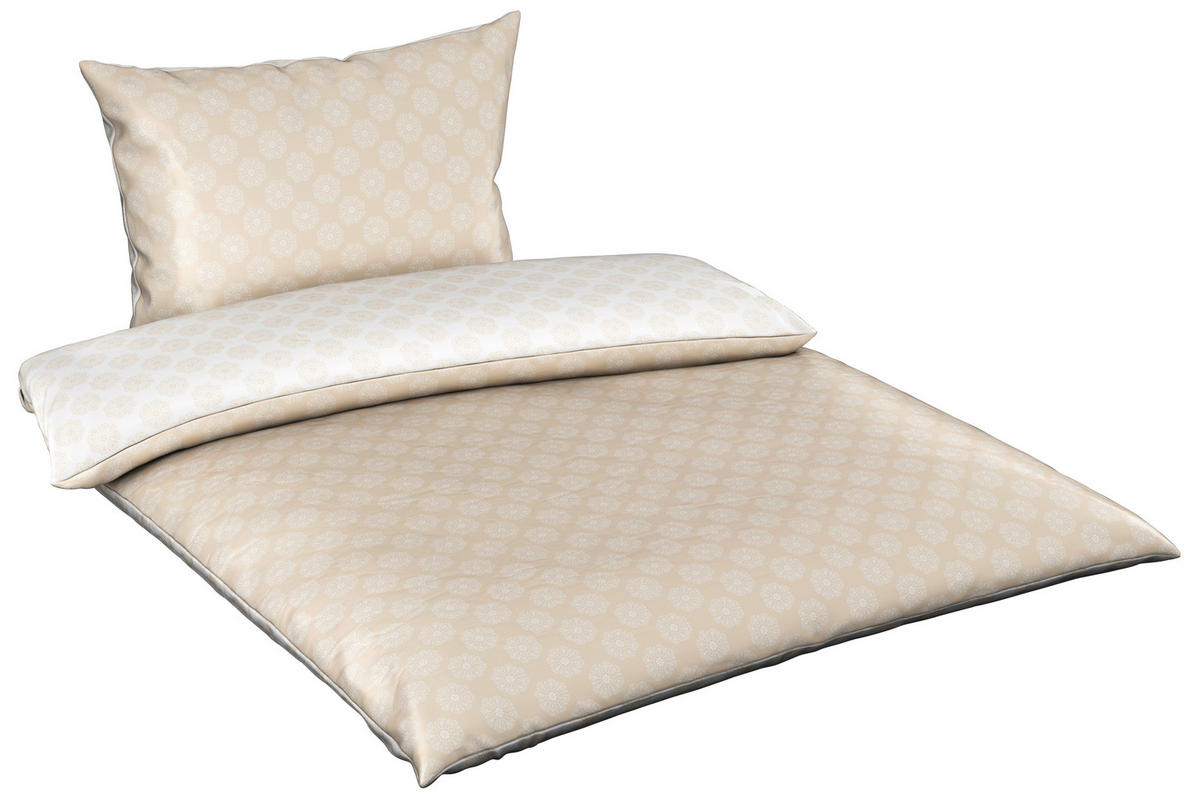 BETTWÄSCHESET Wycom Satin 160/210 cm  65 cm/100 cm  - Beige, Konventionell, Textil (160/210cm) - Esposa