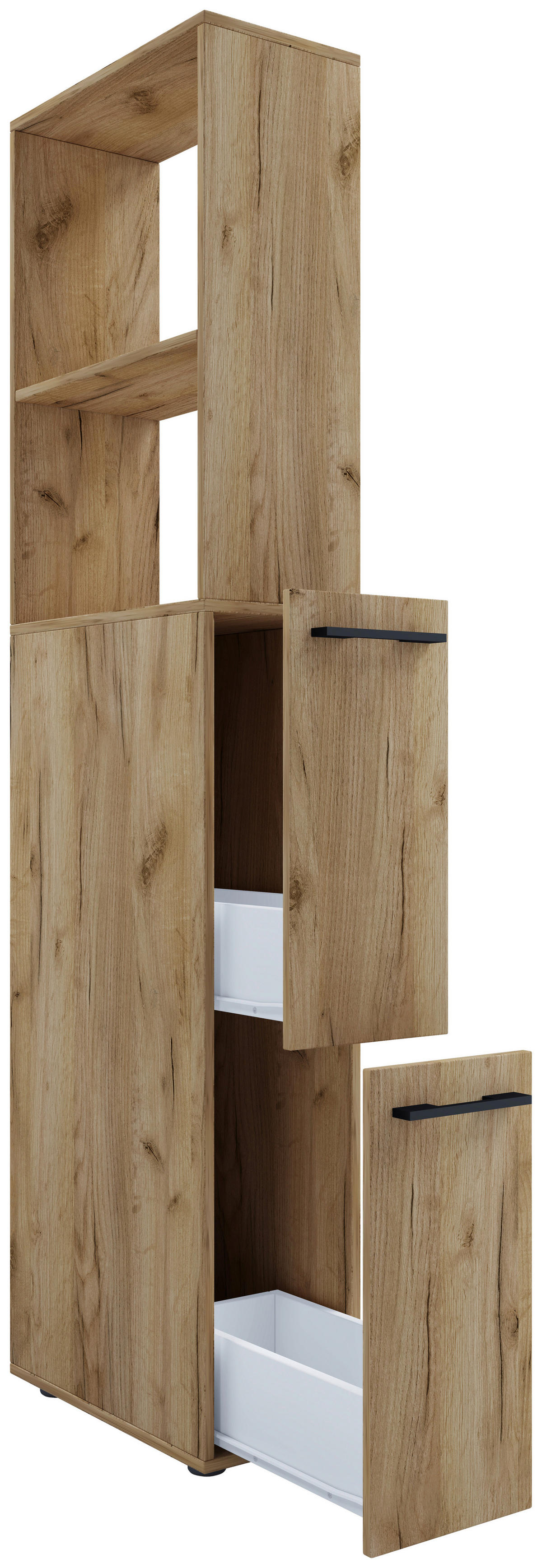 HOCHSCHRANK 25/183/50 cm  - Honigeiche/Anthrazit, Modern, Holzwerkstoff/Kunststoff (25/183/50cm) - MID.YOU