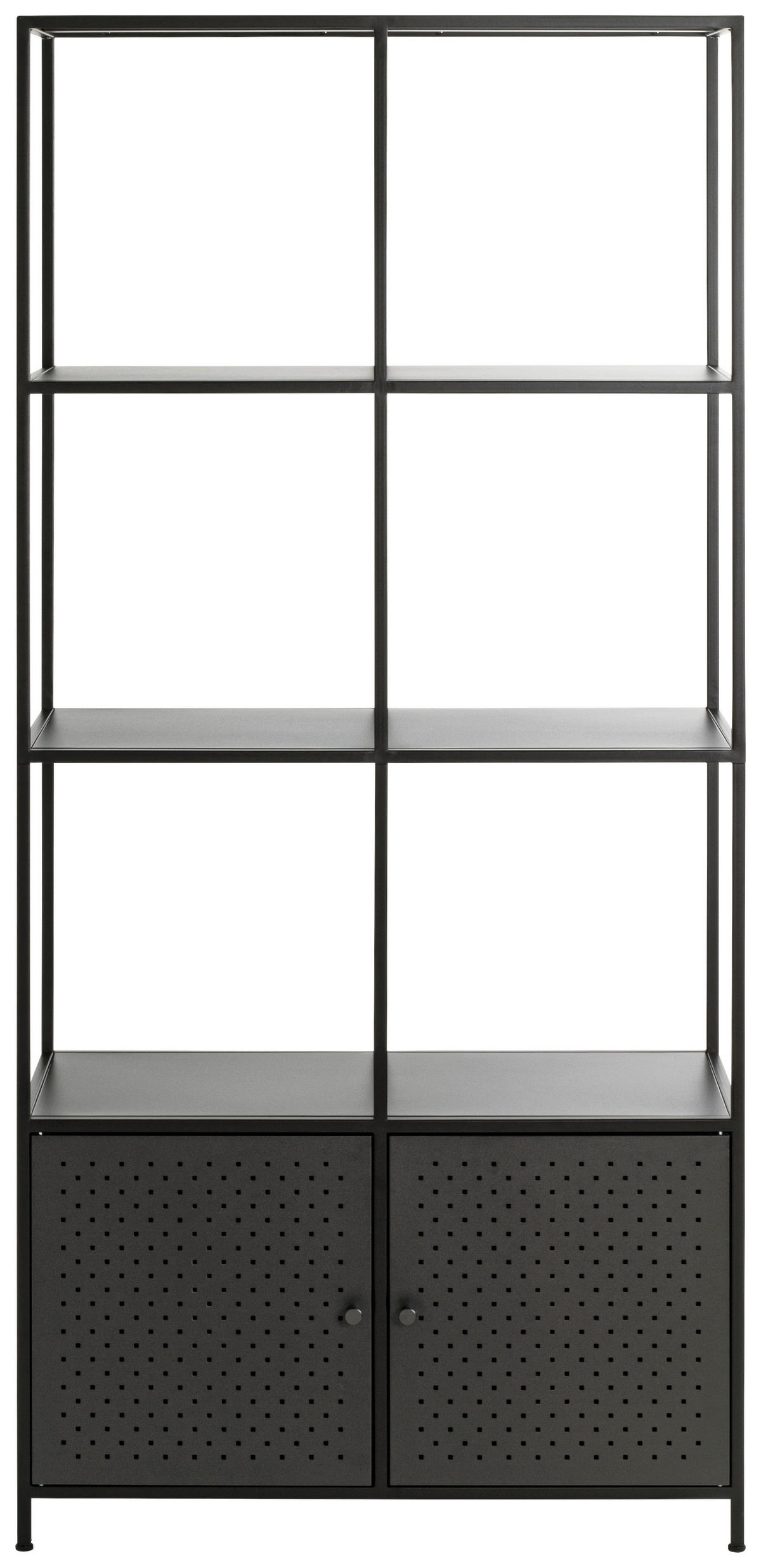 REGAL Schwarz  - Schwarz, Design, Metall (80/175/35cm)