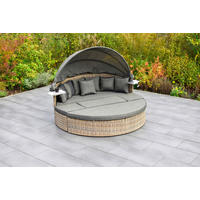 GARTENMUSCHEL 180/145/183 cm Aluminium  - Naturfarben/Grau, MODERN, Kunststoff/Metall (180/145/183cm) - Gardenson