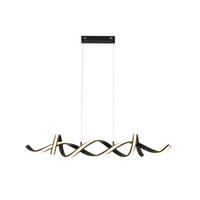LED-HÄNGELEUCHTE Bracknell 120/22/120 cm   - Schwarz, Design, Kunststoff/Metall (120/22/120cm) - Novel