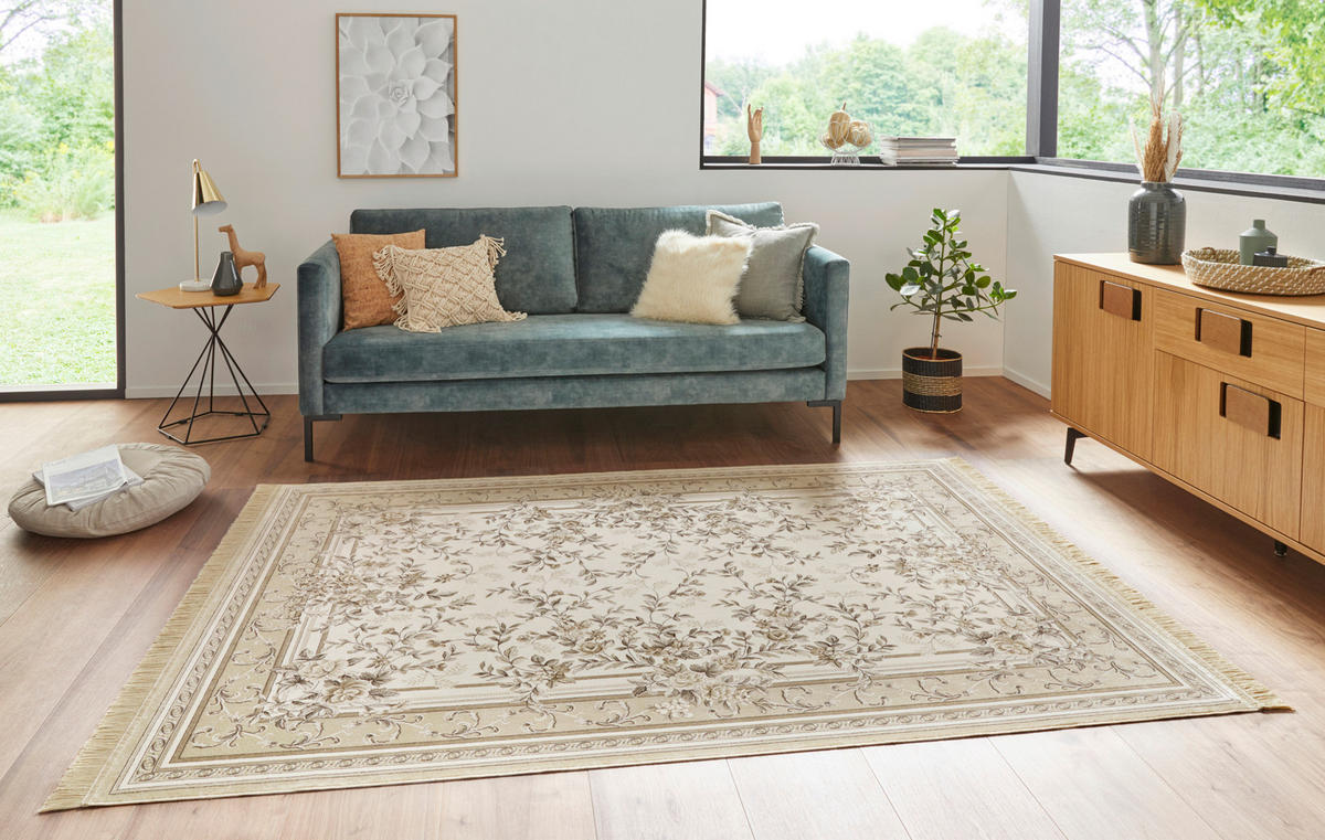 VINTAGE-TEPPICH 195/300 cm Naveh Creme, Ecru  - Ecru/Creme, Basics, Textil (195/300cm)