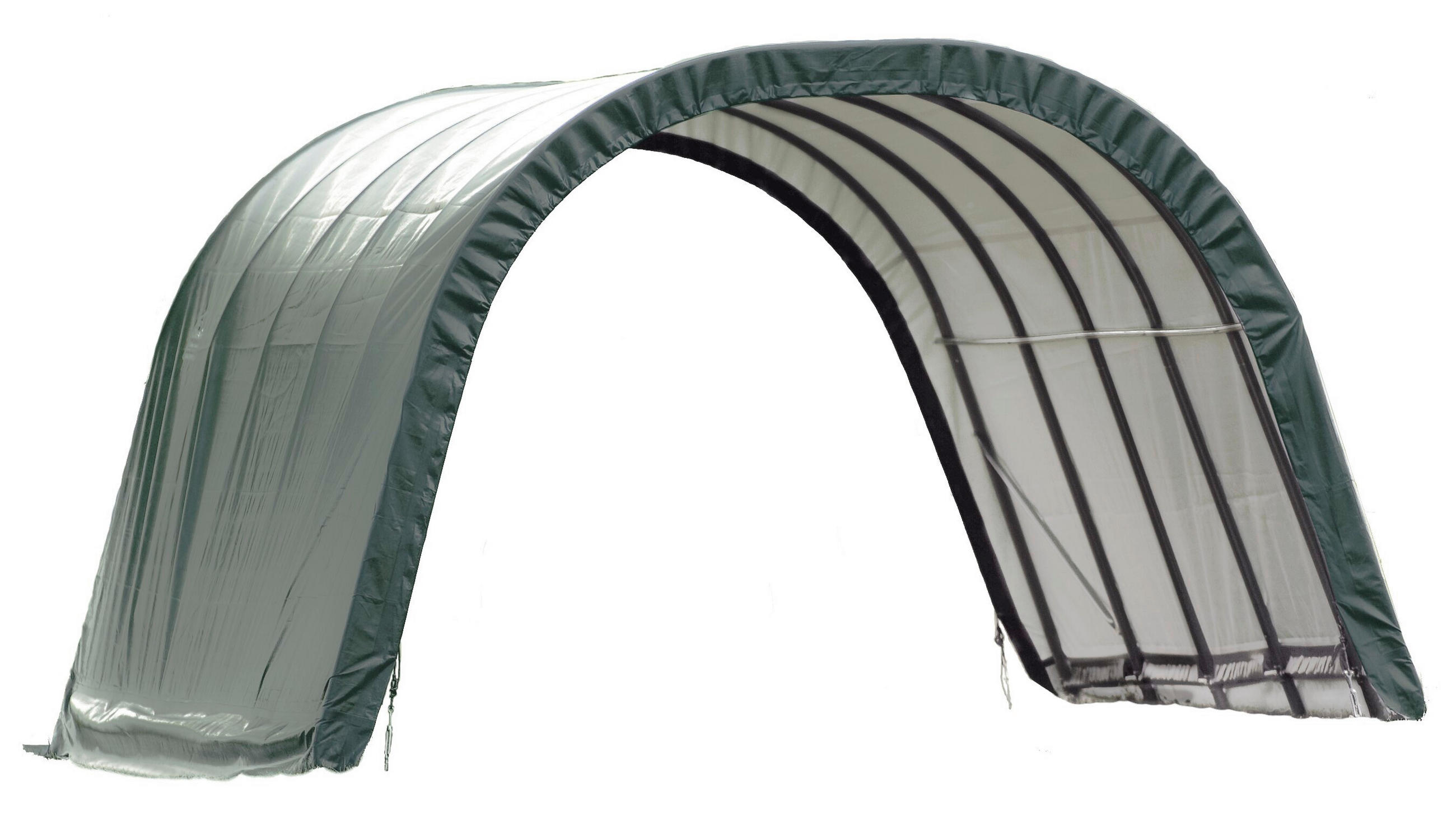 ZELTGARAGE  - Dunkelgrün, Basics, Kunststoff (610/370/250cm) - Ambia Garden