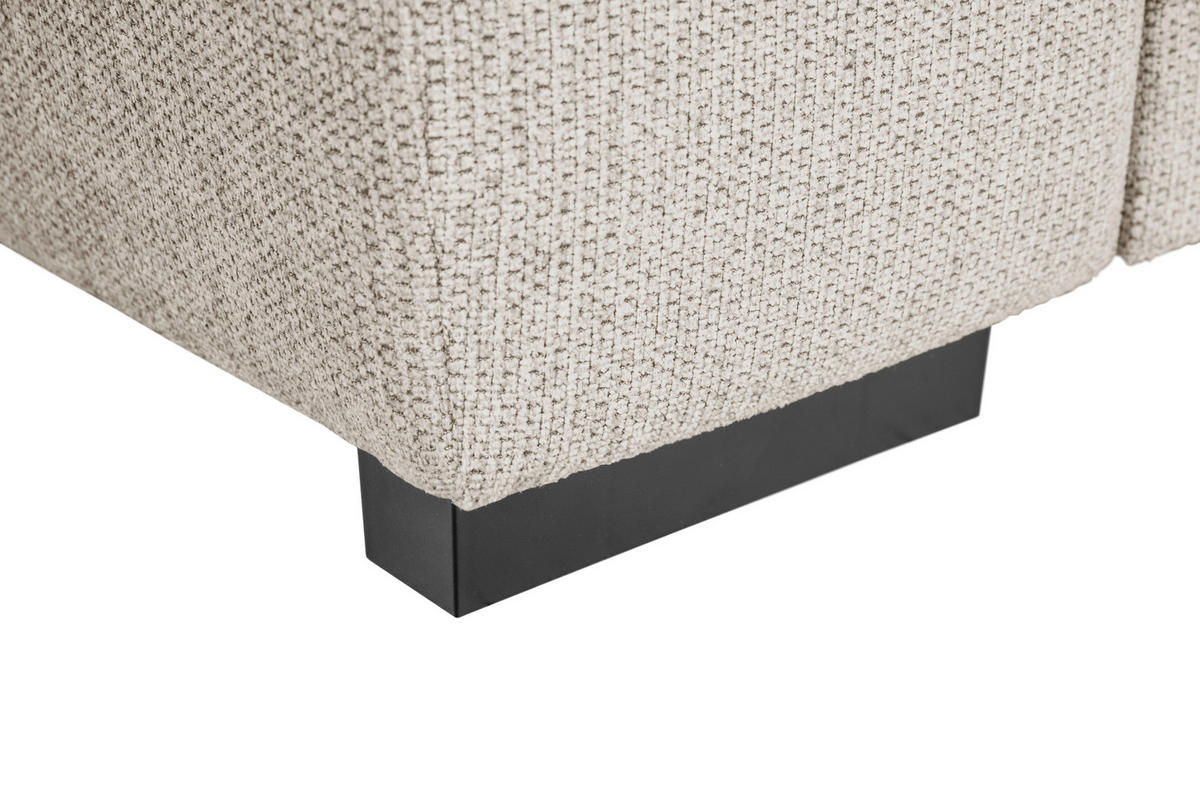 ECKSOFA Beige Struktur  - Beige/Schwarz, Design, Kunststoff/Textil (205/284cm) - Xora