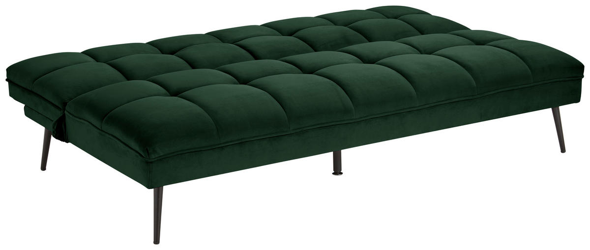 KANAPÉÁGY sötétzöld  - fekete/sötétzöld, Modern, textil/fém (178/84/98cm) - MID.YOU