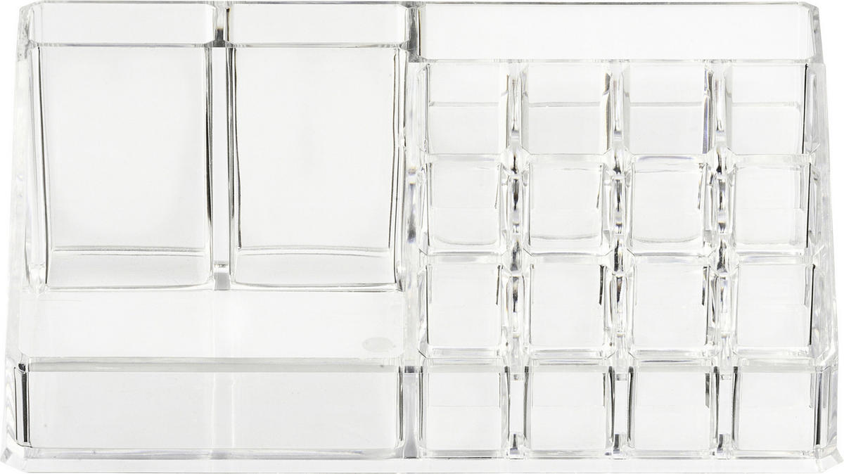 ORGANIZÉR NA KOSMETIKU průhledné - průhledné, Basics, plast (9/6,5/9cm)