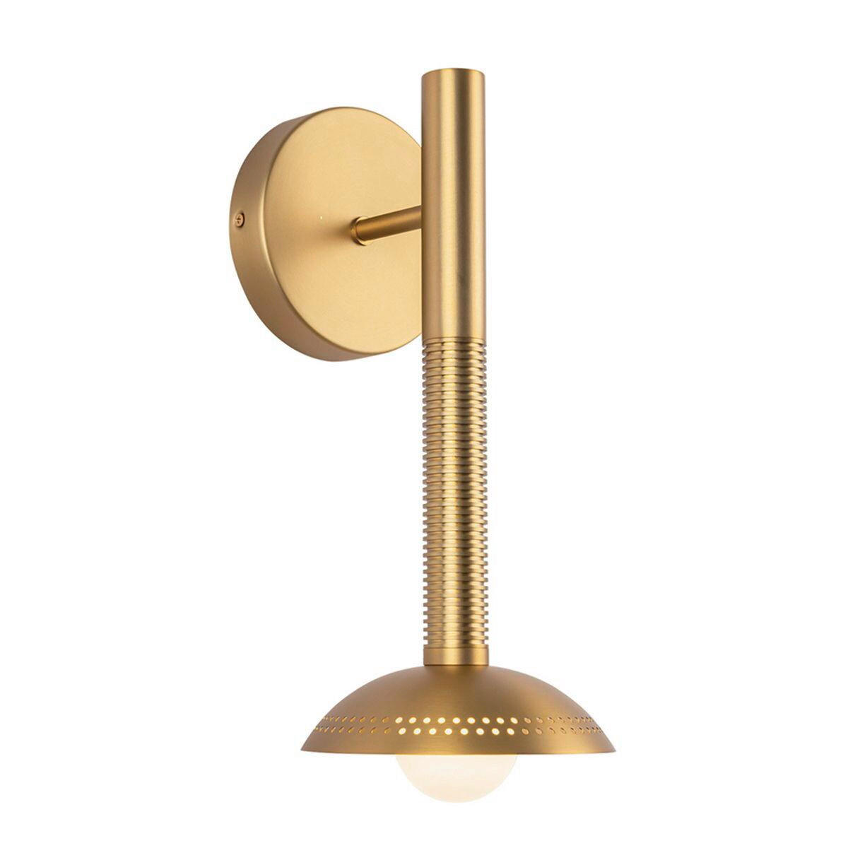 LED-WANDLEUCHTE Alora Mood 35,6/15,2/17,8 cm  - Goldfarben, Design, Glas/Metall (35,6/15,2/17,8cm) - Elstead Lighting
