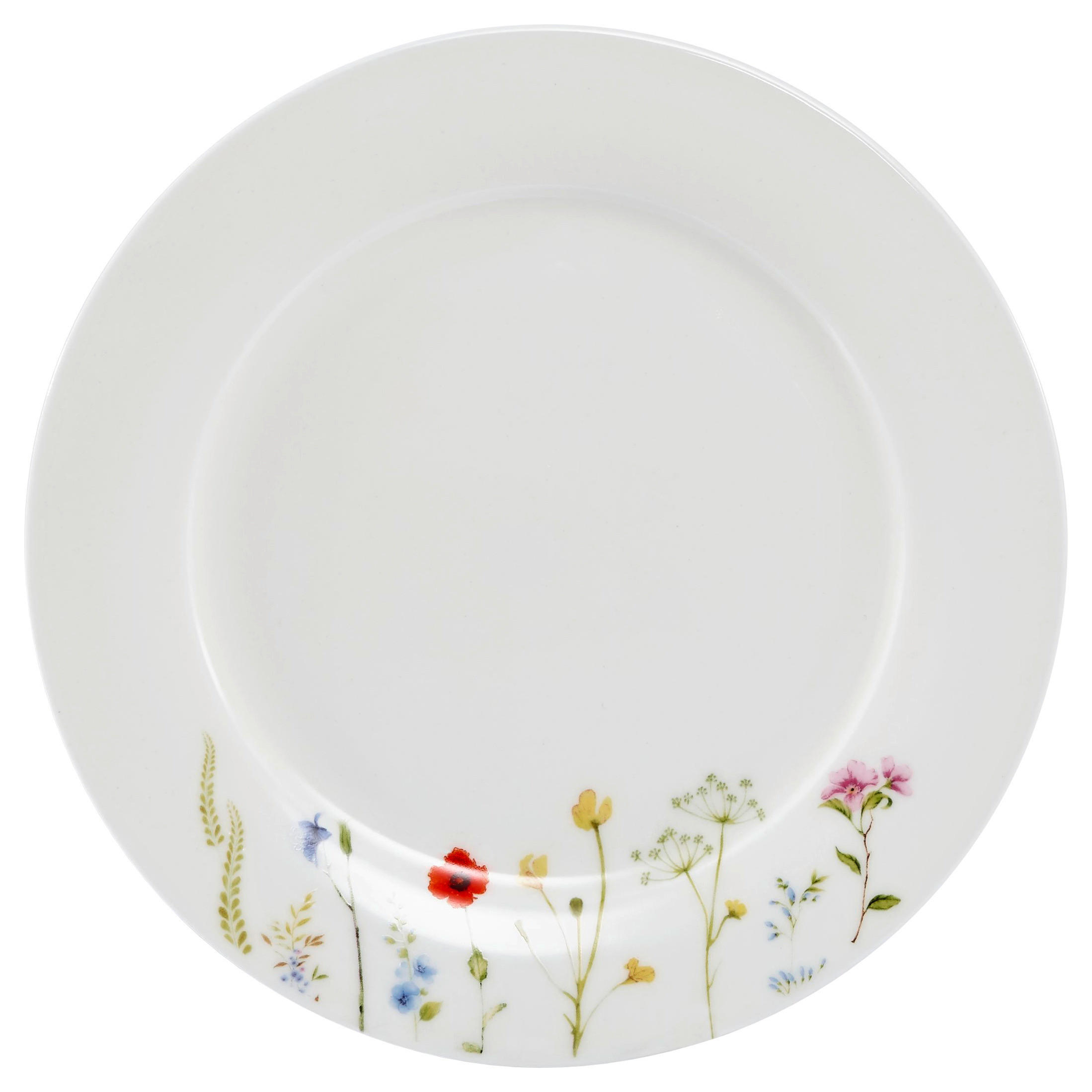 DESSERTTELLER Multicolor, Weiß 22 cm Wildflower  - Multicolor/Weiß, Basics, Keramik (22cm) - Novel