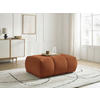HOCKER FUJI  Leinenoptik Orange  - Schwarz/Orange, MODERN, Kunststoff/Textil (112/44/80cm)
