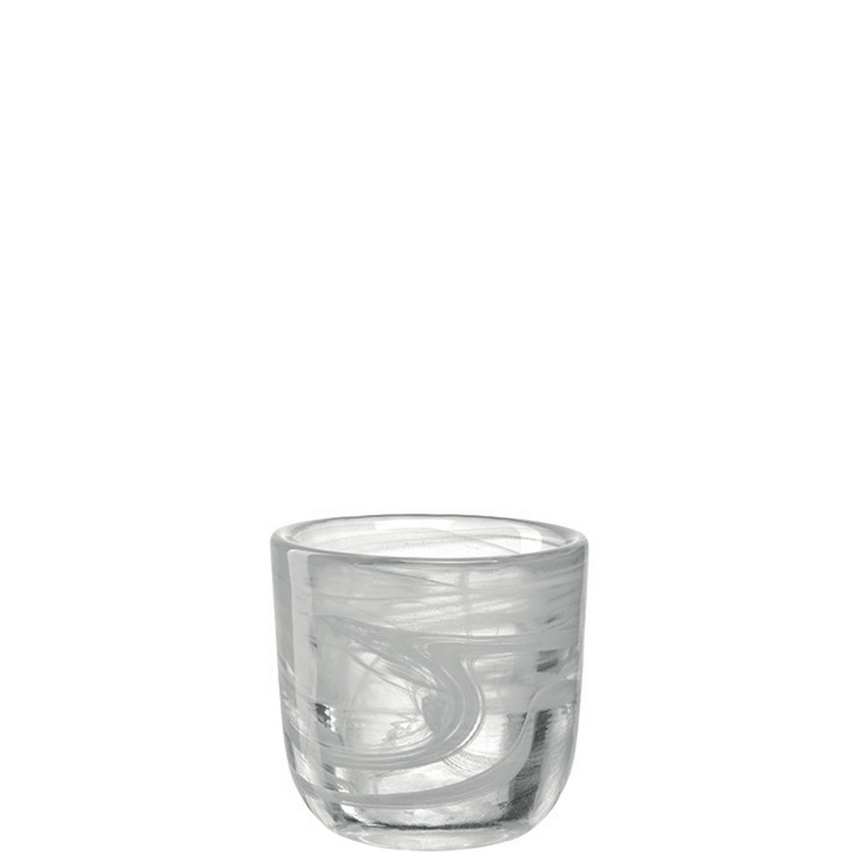 ČAŠA ZA LUČICE  - bijela, Basics, staklo (7/7/7cm) - Leonardo