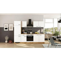 KÜCHENBLOCK 270 cm  in Eichefarben, Magnolie  - Eichefarben/Magnolie, Trend, Holzwerkstoff/Metall (270cm) - FlexWell