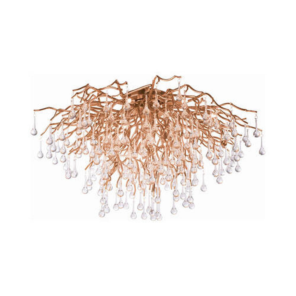 DECKENLEUCHTE Icicle 100/100/50 cm   - Messingfarben, KONVENTIONELL, Glas/Kunststoff (100/100/50cm) - Paul Neuhaus