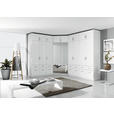 AUFSATZSCHRANK 117/39/117 cm   - Weiß Hochglanz/Alufarben, Design, Holzwerkstoff/Kunststoff (117/39/117cm) - Carryhome