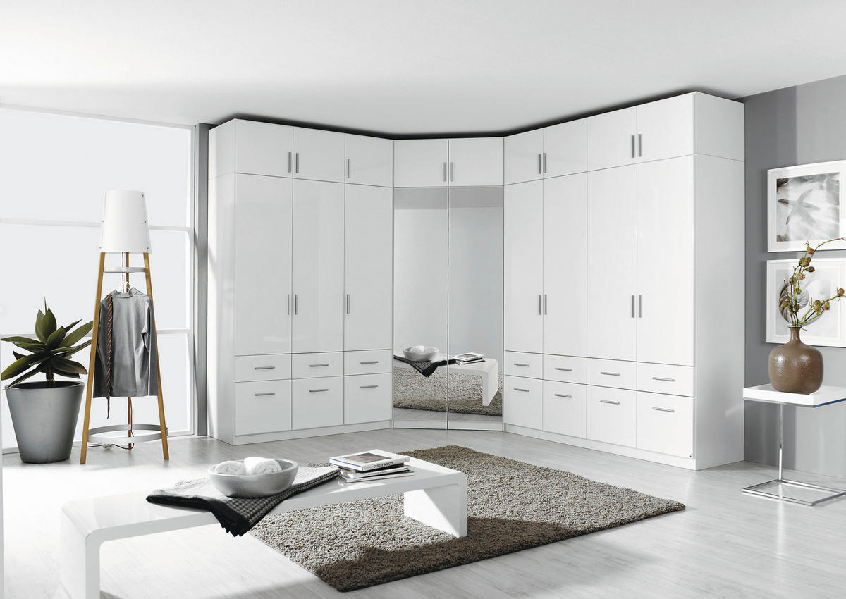 AUFSATZSCHRANK 117/39/117 cm   - Weiß Hochglanz/Alufarben, Design, Holzwerkstoff/Kunststoff (117/39/117cm) - Carryhome