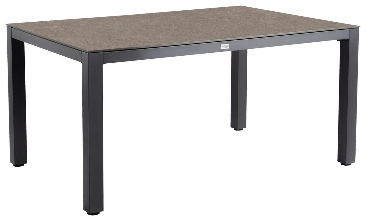 GARTENTISCH 160/90/75 cm Metall, Kunststoff Grau, Anthrazit rechteckig  - Anthrazit/Grau, Basics, Kunststoff/Metall (160/90/75cm) - Tierra Outdoor