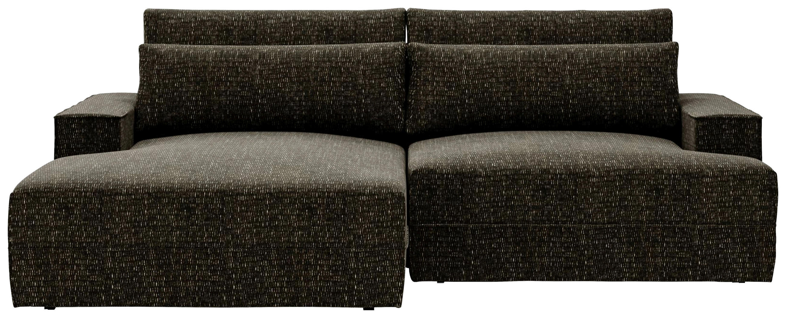 ECKSOFA in Struktur Schwarz  - Schwarz, Design, Kunststoff/Textil (156/272cm) - Livetastic