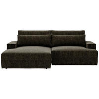 ECKSOFA in Struktur Schwarz  - Schwarz, Design, Kunststoff/Textil (156/272cm) - Livetastic