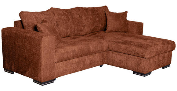 ECKSOFA in Webstoff Terracotta  - Terracotta/Braun, KONVENTIONELL, Holz/Textil (170/235cm) - Carryhome