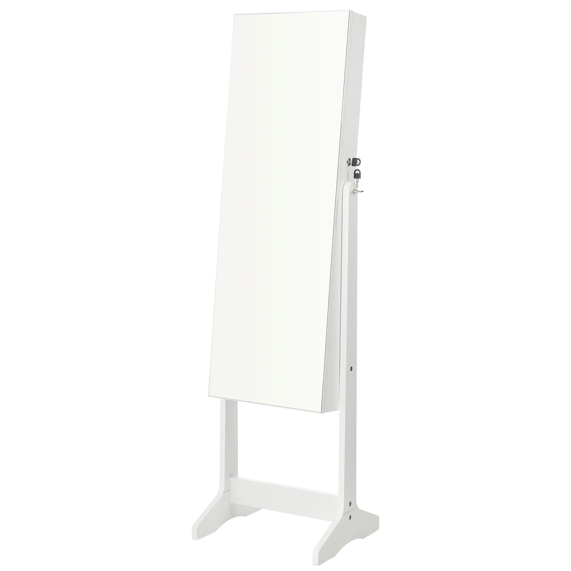 SCHMUCKSCHRANK 41,2/152/36,5 cm  - Weiß, Basics, Glas/Holzwerkstoff (41,2/152/36,5cm)