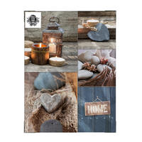 LEINWANDBILD Stillleben, Kerzen, Steine 60/80 cm  - Multicolor, Basics, Wellpappe/Textil (60/80cm) - Xora