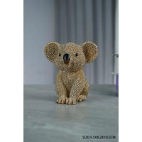 DEKOR ÁLLATFIGURA - aranyszínű/ezüstszínű, Basics, műanyag (9,5/8,2/10,5cm)