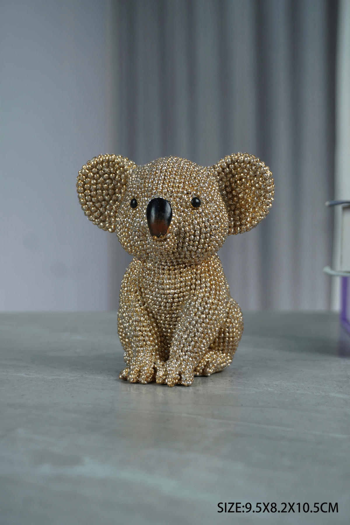 DEKOR ÁLLATFIGURA - aranyszínű/ezüstszínű, Basics, műanyag (9,5/8,2/10,5cm)