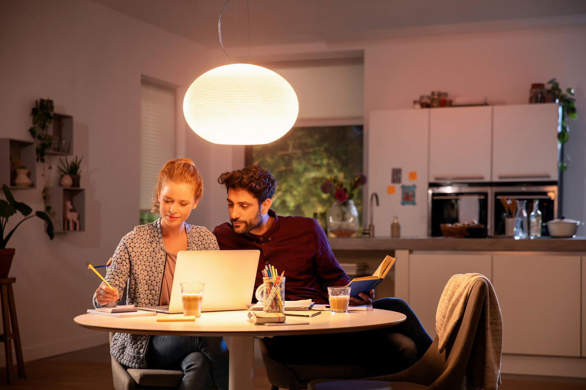 AMBIANCE FLOURISH 40,1/30 cm    - Weiss, Basics, Glas (40,1/30cm) - Philips HUE