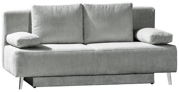 SCHLAFSOFA Cord Hellgrau - Hellgrau, MODERN, Textil/Metall (193/85/88cm) - Novel