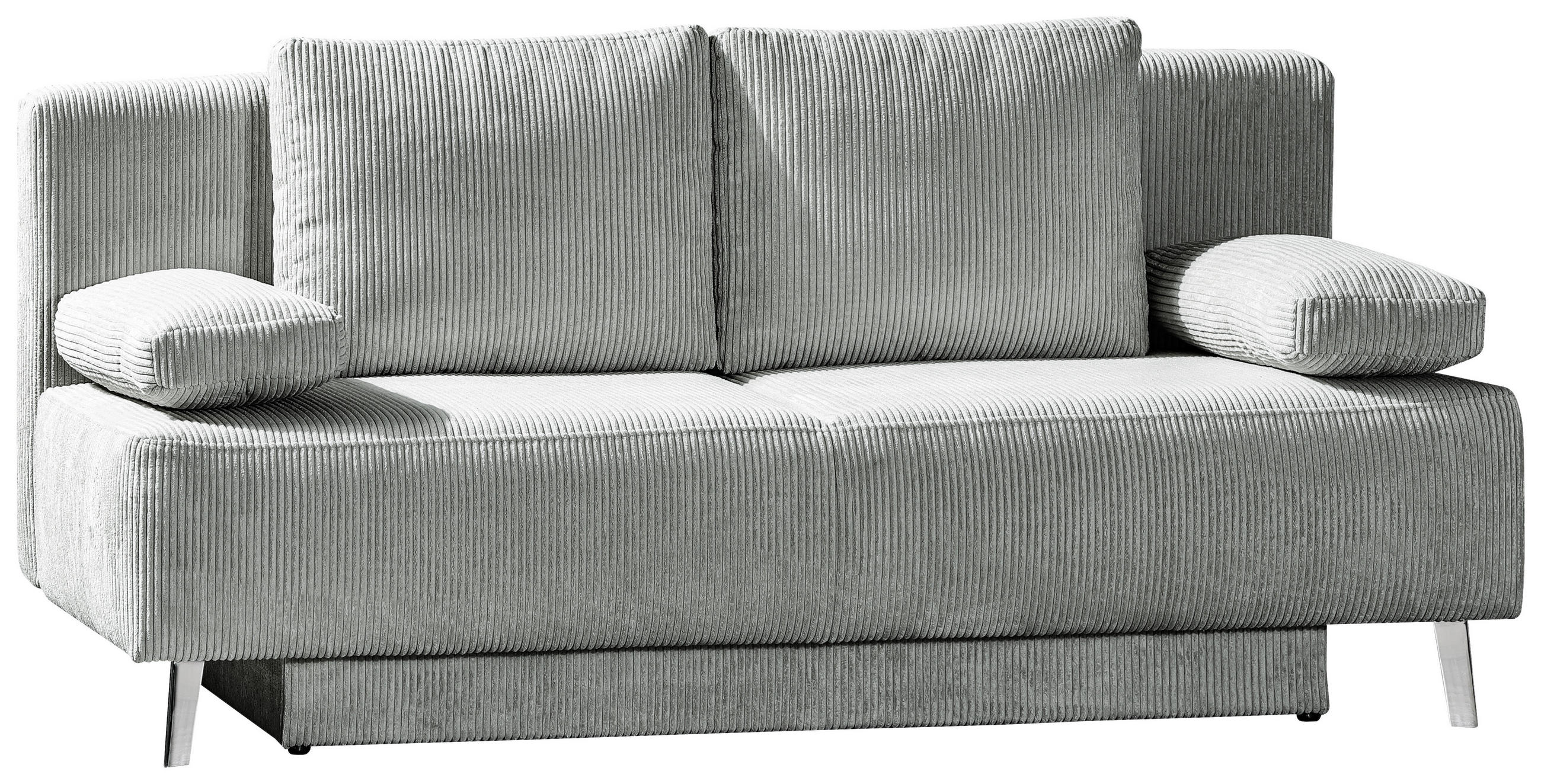 ROZKLÁDACÍ POHOVKA, textil, světle šedá - světle šedá, Moderní, kov/textil (193/85/88cm) - Novel