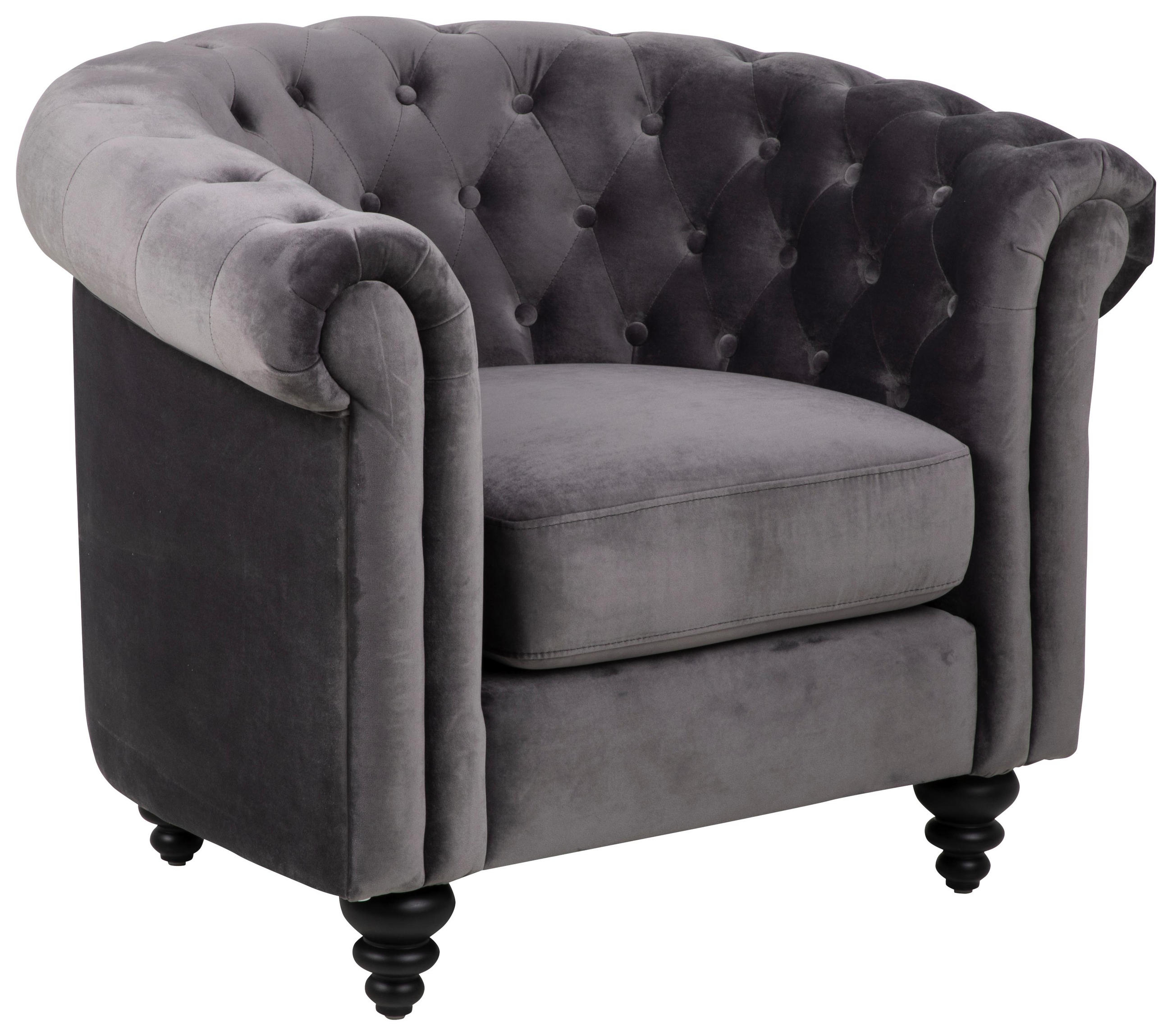 Sessel Im Chesterfield Stil In Grau Kaufen